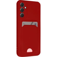 Uray Store Samsung Galaxy A16 5g Kılıf Kelvin Kartvizitli Silikon - Kırmızı