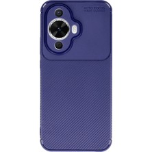 Uray Store Huawei Nova 12S Kılıf Auto Focus Karbon Kapak - Lacivert
