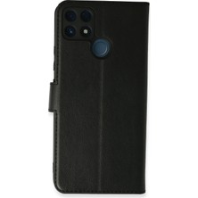 Uray Store Realme C25 Kılıf Trend S Plus Kapaklı Kılıf - Siyah