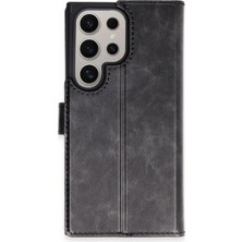 Uray Store Samsung Galaxy S24 Ultra Kılıf Trend S Plus Kapaklı Kılıf - Siyah