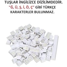Hype Store Spelt 108 Tuş Universal Renkli Mekanik Klavye Tuş Takımı Kapağı Keycap Beyaz Ingilizce Dizilimli