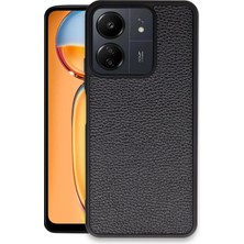 Uray Store Xiaomi Redmi 13C Kılıf Aras Deri Kapak - Siyah