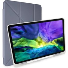 Uray Store Samsung Galaxy P610 Tab S6 Lite 10.4 Kılıf Kalemlikli Mars Tablet Kılıfı - Lavender