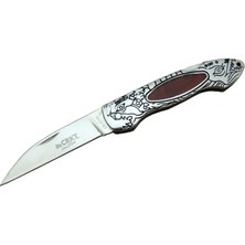 Drop Tedarik Cr 0124 Rd Kamp Çakı 20 cm - Metal Desenli Sap, Kılıflı, Kutulu