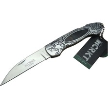 Drop Tedarik Cr 0124 Kamp Çakı 20 cm - Metal Desenli Sap, Kılıflı, Kutulu