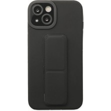 Uray Store Apple iPhone 14 Plus Kılıf Mega Standlı Silikon - Siyah