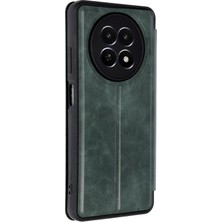 Uray Store Realme 12 5g Kılıf Flip Cover - Koyu Yeşil