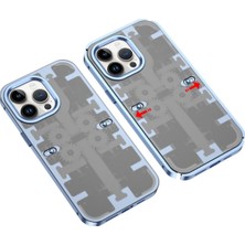 Uray Store Apple iPhone 13 Pro Kılıf Mekanik Bumper Kapak - Mavi