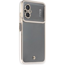Uray Store Xiaomi Poco M5 Kılıf Liva Lens Silikon - Beyaz