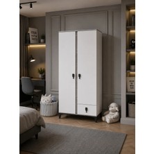 2 Kapaklı Genç Odası Gardırop Çocuk Odası Dolabı