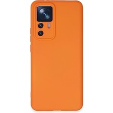 Uray Store Xiaomi Mi 12T Pro Kılıf Nano Içi Kadife Silikon - Turuncu