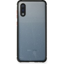 Uray Store Samsung Galaxy A02 Kılıf Miami Şeffaf Silikon - Siyah