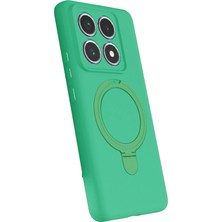 Uray Store Xiaomi Mi 14T Pro Regal Magsafe Standlı Kapak - Yeşil