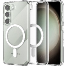 Uray Store Samsung Galaxy S23 Kılıf Magneticsafe Şeffaf Silikon - Şeffaf