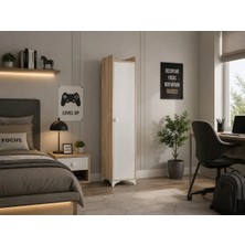 Tek Kapaklı Ergonomik Gardrop Genç Odası Dolabı