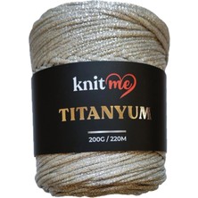 Knitme Titanyum Simli Çanta ve Aksesuar Örgü Ipliği 200 gr - Mat Gümüş