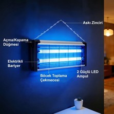 Büyük Boy Elektrikli Sineklik Sivrisinek Kovucu Yakalama Cihazı Sinek Kovucu Cız Lamba Mor Işık Sineklik