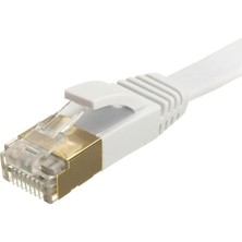 Mabelme Store Tkz 5344 Cat7 RJ45 Modem Internet Kablosu 20 Metre 10GBPS 600MHZ Uçları Fabrikasyon Takılı Bilgisayar Modem Internet Ethernet Kablosu (20 Metre Cat7 10GBPS 600MHZ)
