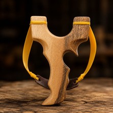Kök بprofesyonel Ceviz Ağacı Sapan – El Yapımı Ahşap Slingshot – Güçlü Ergonomik Hedef Atış Sapanı – Premium Kalite