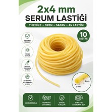 Hobialem 2x4 mm Serum Lastiği 10 Metre Sapan Lastiği Turnike Dren Lastiği Esnek Kauçuk Hortum
