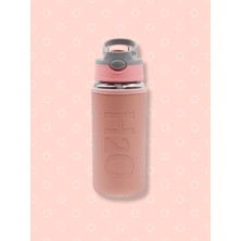 Tohana H2o Deri Kılıflı Pipetli Cam Matara 500 Ml Haki