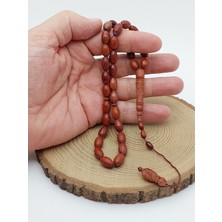 Yaşam Tohumu Kan Ağacı 33'lük Arpa Kesim Tesbih 8*12MM (62400)