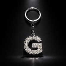 Anahtarlık Metal G Harfi Taşlı