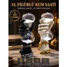 Wolawood Opulent El Figürlü Dekoratif Kum Saati, Modern Sanatsal Tasarım, Lüks Ev Ofis Masaüstü Dekoru, Şık Koleksiyon ve Hediyelik Obje