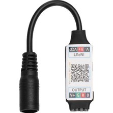 Rgb Şerit LED Kontrol Cihazları - Bluetooth, Sese ve Müziğe Duyarlı, 24 Tuşlu - 6 Amper, 10 Metreye Kadar Rgb Şerit LED Çalıştırır (1, Bluetooth Kontrol Cihazı)