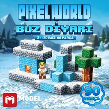 Model Brixx Pixelworld Buz Diyarı Yapı Bloğu Seti 90 Parça