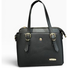 Sanmorris 125 Kadın El Çantası ve Omuz Çantası Bol Cepli Çapraz Çanta Siyah