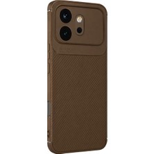 Tbl Dekor Newface Huawei Honor 600 Auto Focus Karbon Kapak - Kahverengi