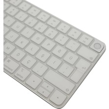 Magic Keyboard 3 ile Uyumlu Klavye Koruyucu A2449 A2450 A3118 A3203, Touch Id Uyumlu, Silikon 0.3 mm Ultra Ince, Yıkanabilir, Toz-Sıvı Koruma, Sessiz Yazım Şeffaf