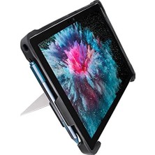 Microsoft Surface Pro Darbe Emici Tablet Kılıf Rugged Sert Koruyucu Kapak Uyumlu Pro 7 Pro 6 Pro 5 Pro 4 Hybrid Pc Tpu Çerçeve Kickstand Destekli Kalem Yuvalı Siyah