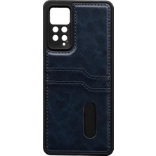 Tbl Dekor Newface Xiaomi Redmi Note 12 Pro 4g Kılıf Sara Kartvizitli Deri Kılıf - Lacivert