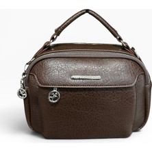 Nas Bag Elde Taşımalı ve Çapraz Askılı Kadın Omuz Çantası Kahve