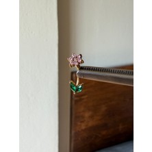Rupen Kraft 316 L Cerrahi Çelik Çiçek Model Göbek Piercingi Çiçek Piercing