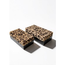 Hann Dekor Casalona Kahve Leopar Tüy 2li Kutu