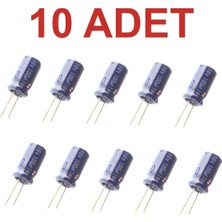 Rodevino 10 Adet 100UF 16V Kondansatör 5X11MM Elektrolitik Kapasitör