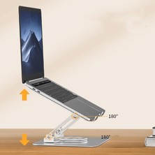 Taşınabilir Katlanabilir Folding Alüminyum Notebook Stand Alüminyum Ayarlanabilir Açı ve Katlanabilir Portatif Rahat Kullanım 11 Inç 17 Inç Dizüstü Bilgisayar ve Laptop Stant | X2