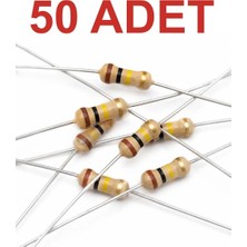 Rodevino 50 Adet 100K Ohm Direnç 1/4W Pcb Arduino ve Hobi Elektronik Devre Için