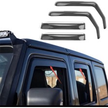 TMZ Garage 2007-2018 Jeep Wrangler Rubicon Cam Rüzgarlığı Vizör Parlak Siyah