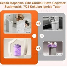 Otomatik Hareket Sensörlü Çöp Kovası, Banyo Çöp Kovası, Çocuk Odası Çöp Sepeti, Çöp Kutusu, (2 Adet 1.5 V Aa Pil, Piller Pakete Dahil Değildir) 9 Litre - 15X22X32 cm