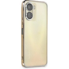 Uray Store Vivo Y16 Kılıf Razer Lensli Silikon - Gold