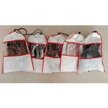 Umut Kılıf Ayakkabı Torbası, Şeffaf Pencereli, Saklama, Koruyucu Kılıf, Seyahat Için Çamaşır Torbası 5 Ad.