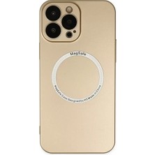Newface Apple iPhone 13 Pro Kılıf Jack Magneticsafe Lens Silikon - Gold