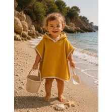 Heianmono 4 Kat Çoban Dikişli Müslin Bebek / Çocuk Pançosu - Hardal