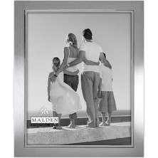 Malden International Designs Uptown Mat Gümüş, Gümüş Moda Metal Çerçeve, 8X10, Gümüş