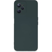 Uray Store Realme C35 Kılıf Nano Içi Kadife Silikon - Koyu Yeşil