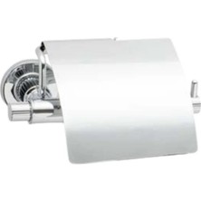 System Banyo Aksesuarları Ikon Duvara Montajlı Kapaklı Tuvalet Kağıtlığı Krom